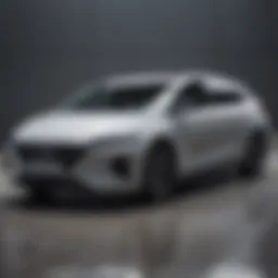 Sleek design of the Hyundai Ioniq showcasing its modern aesthetic