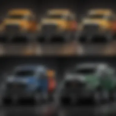 A comparison chart of top six-cylinder truck models.