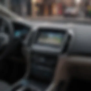 Dashboard of the Ford Edge Hybrid highlighting its advanced technology