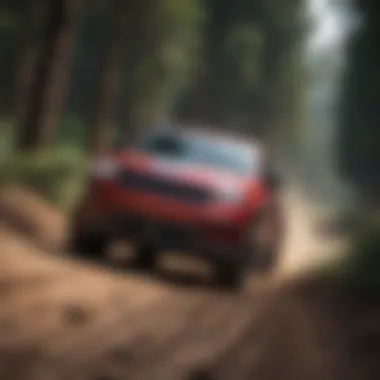 Jeep Grand Cherokee Trailhawk navigating a challenging off-road trail