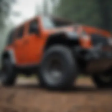 Rugged Design of the Jeep Rubicon Recon Edition Front view of the Jeep Rubicon Recon Edition showcasing its rugged design