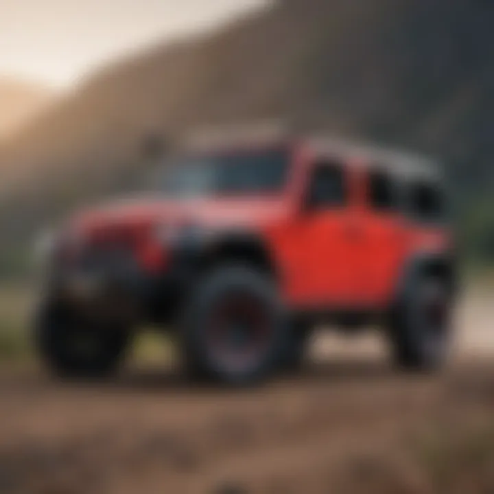 Jeep Rubicon Recon Edition in action on off-road terrain