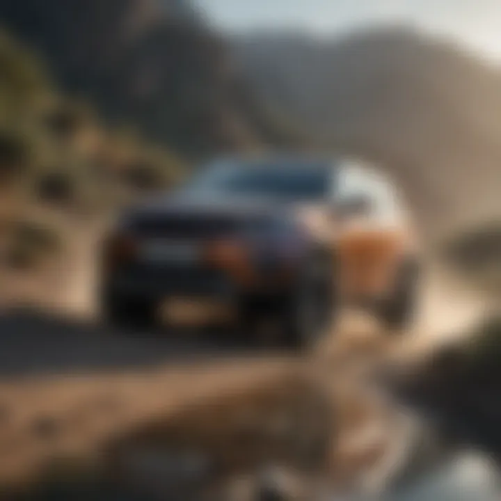 Dynamic performance showcasing the SUV in rugged terrain
