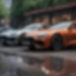 Two luxury cars parked side by side showcasing the option of leasing