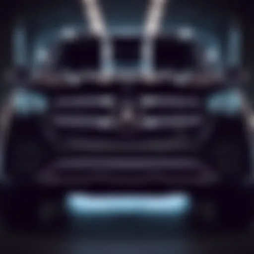 Front view of the Mercedes GLE 650 showcasing its sleek design