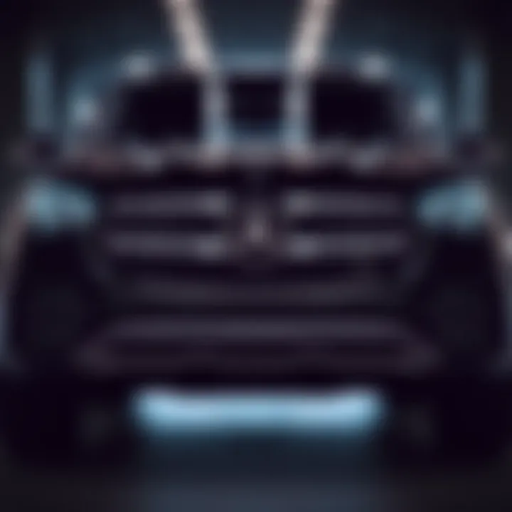 Front view of the Mercedes GLE 650 showcasing its sleek design