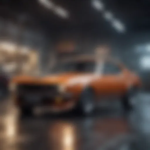 Dynamic illustration of monthly pay as you go car insurance concept