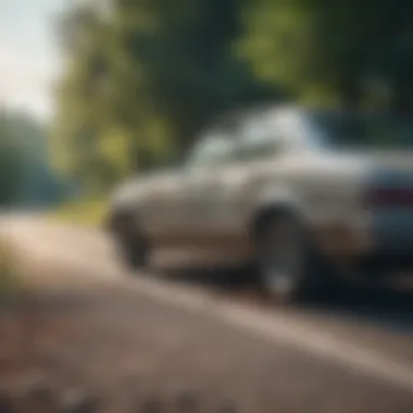 Consequences of an Accident Without Insurance A roadside scene highlighting the consequences of an accident
