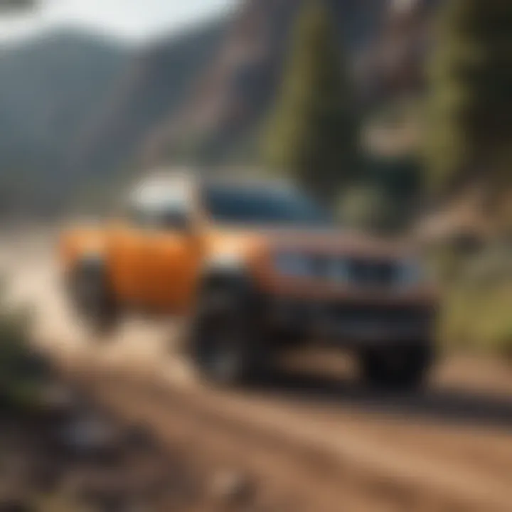 Nissan Frontier SV in action on rugged terrain