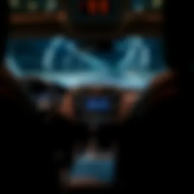 Nissan Rogue SV Interior Technology Interior dashboard of the Nissan Rogue SV highlighting advanced technology features