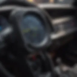 Close-up of an advanced auto code reader displaying diagnostic data.