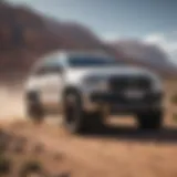 A powerful SUV navigating rugged terrain showcasing performance capabilities.