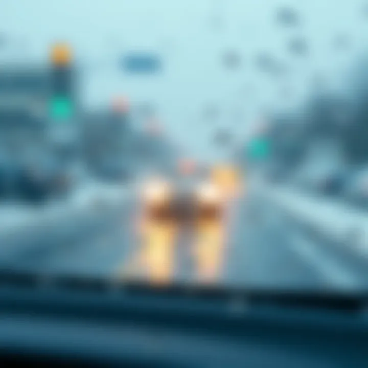 Windshield Wipers in Rain and Snow High-performance windshield wipers in action