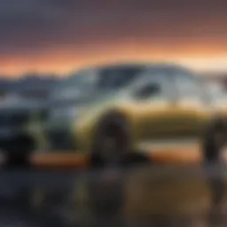 Dynamic side profile of the 2017 Subaru WRX showcasing its aerodynamic design