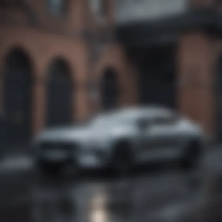 Polestar Thunder Grey in urban setting