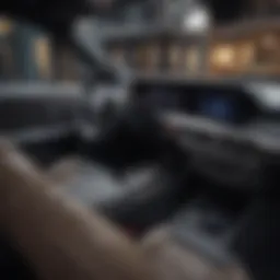 Modern car interior showcasing Bluetooth stereo system