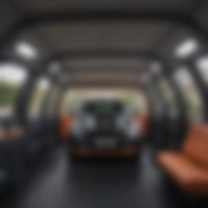 Interior view of a rooftop tent showcasing its space and amenities