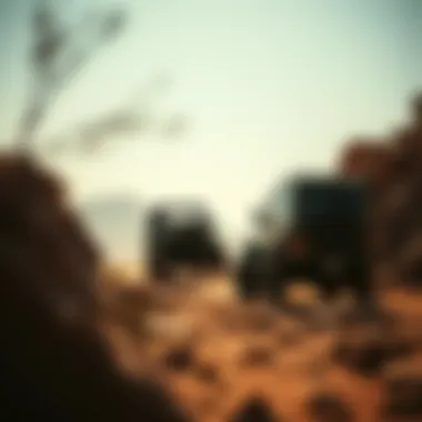 Scout Jeep navigating rugged terrain