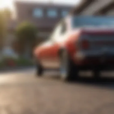 Evaluating Vehicle Age and Value Older vehicle parked in a driveway