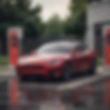 Tesla Model S charging station