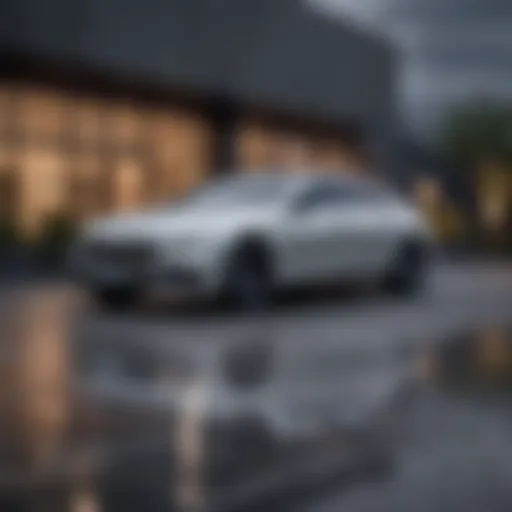 Sleek exterior design of the Mercedes EQS