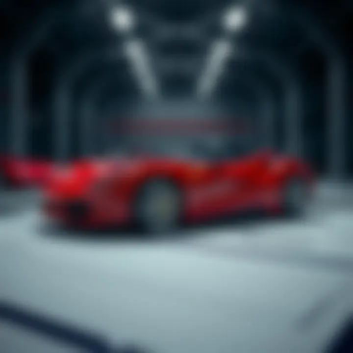 An insurance document with Ferrari branding