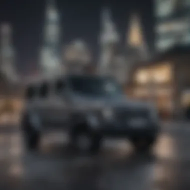 The G Wagon Turbo: A Luxurious Presence in Urban Landscapes G Wagon Turbo parked with a city skyline in the background