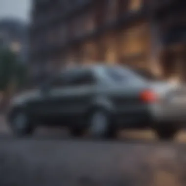 Side profile of a Mercedes Kompressor in motion demonstrating its driving dynamics