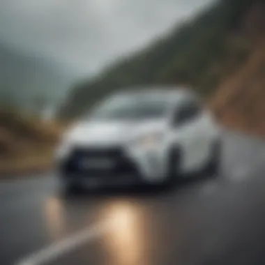 Toyota Yaris Performance on the Road Toyota Yaris on a winding road demonstrating its performance