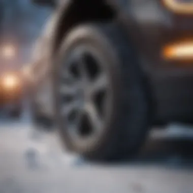 Winter Tires for Extreme Conditions Close-up of winter tires designed for extreme conditions