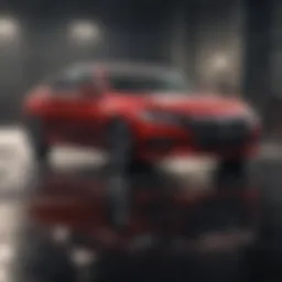A dynamic representation of the Honda Accord showcasing its powerful engine performance.