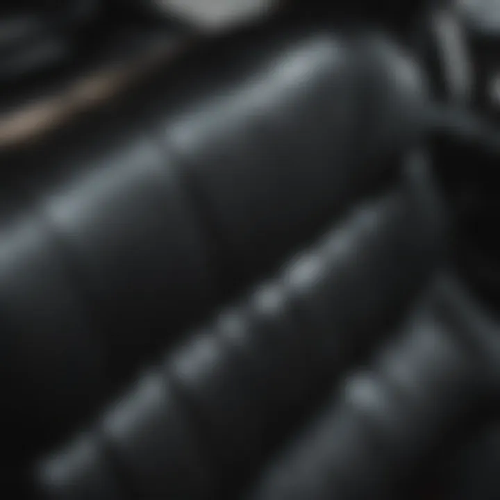 Demonstration of applying leather cleaner to a seat