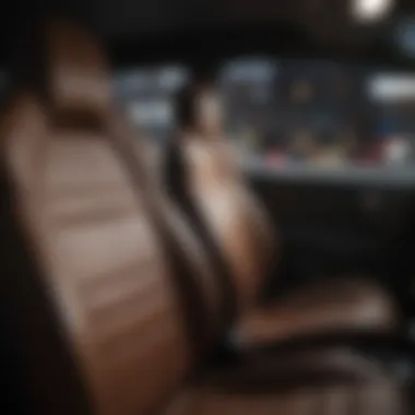 Before and after comparison of leather seat cleaning