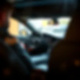 A detailed view of a car's interior illustrating key appraisal factors