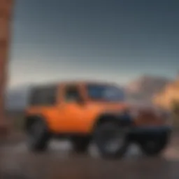 Close-up view of Jeep Wrangler 2-Door exterior design