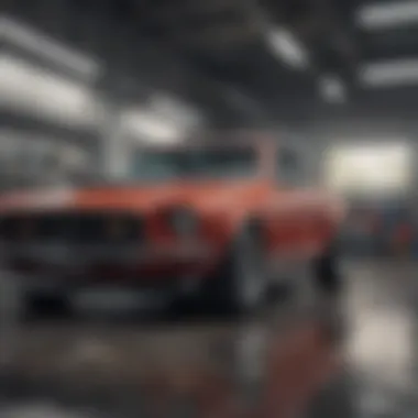 Professional Auto Body Shop Environment Detailed view of a professional auto body shop workspace
