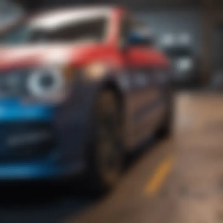 Comparison of a professionally painted car vs. a DIY painted car