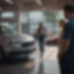 A couple reviewing their auto insurance policy together
