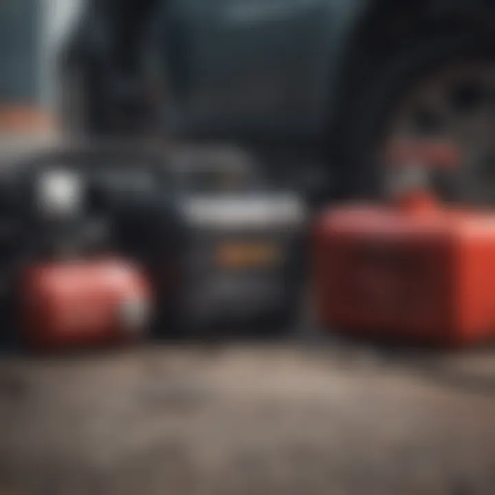 Comparison chart of various types of emergency car air compressors highlighting their specifications.