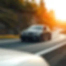 Dynamic driving scene featuring a GTI on a winding road