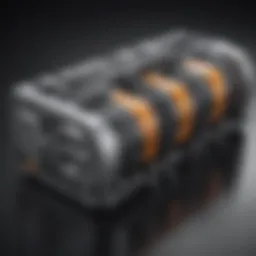 Schematic representation of a plug-in hybrid battery system highlighting its components.