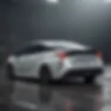 Toyota Prius showcasing aerodynamic design