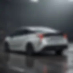 Toyota Prius showcasing aerodynamic design