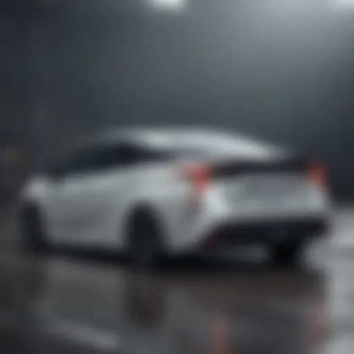 Toyota Prius showcasing aerodynamic design