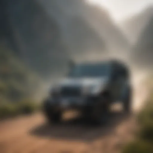 Jeep Wrangler on a scenic trail
