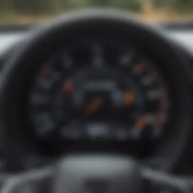 Dashboard displaying fuel efficiency metrics in a four-cylinder Silverado