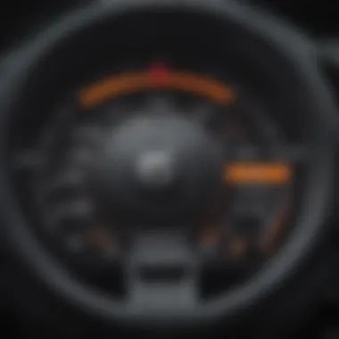 Close-up of Honda Civic SI dashboard showcasing speed metrics