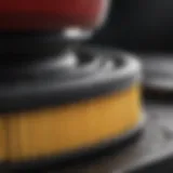 Close-up view of a pollen filter in an automotive setting