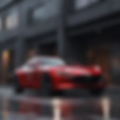 Sleek exterior design of the Mazada RF showcasing its modern aesthetics.