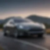 The sleek design of the Tesla Model S showcasing its aerodynamic profile